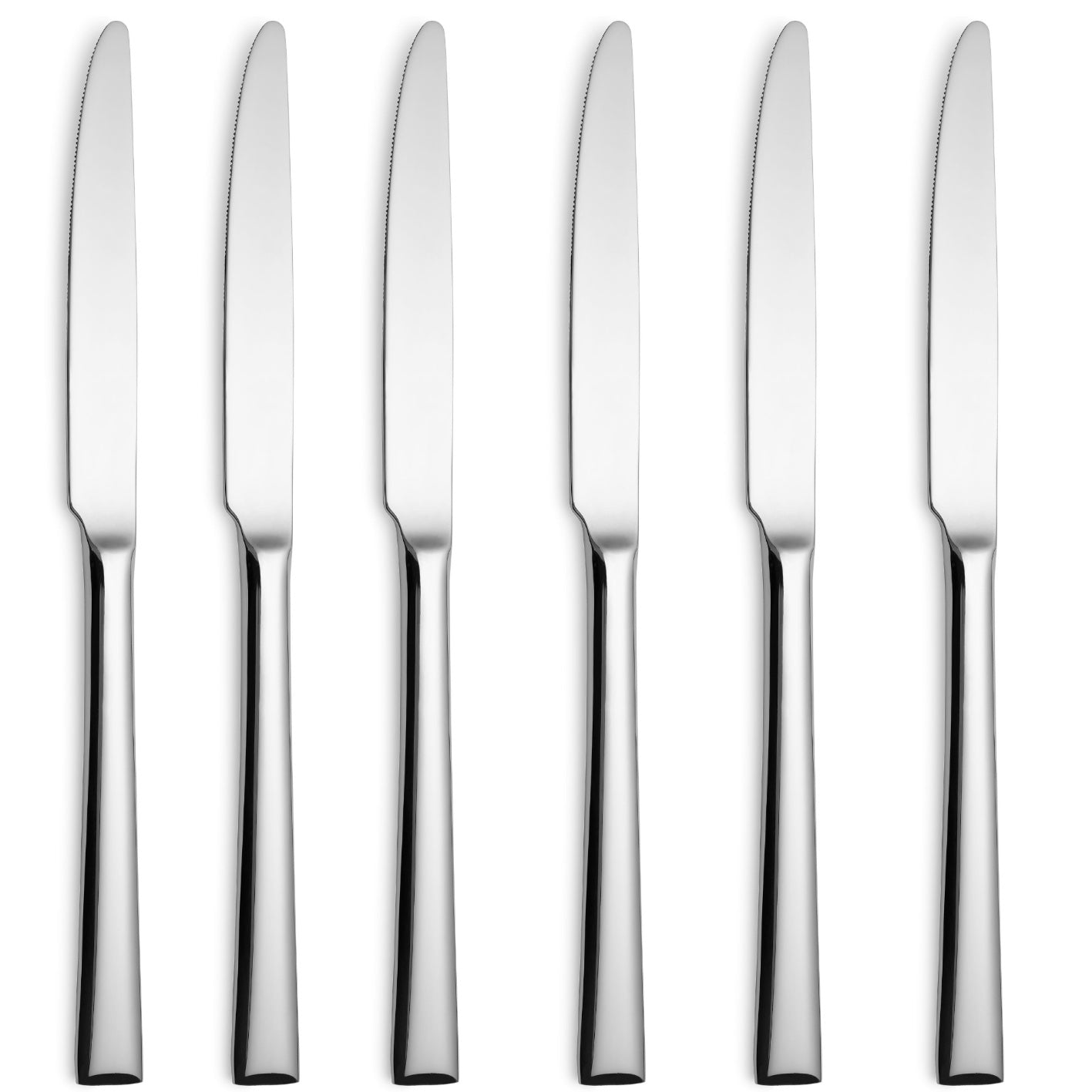 Invicta 6er Set Vorspeisen-/Dessertmesser 18/10 Edelstahl Rostfrei 196mm spülmaschinenfest